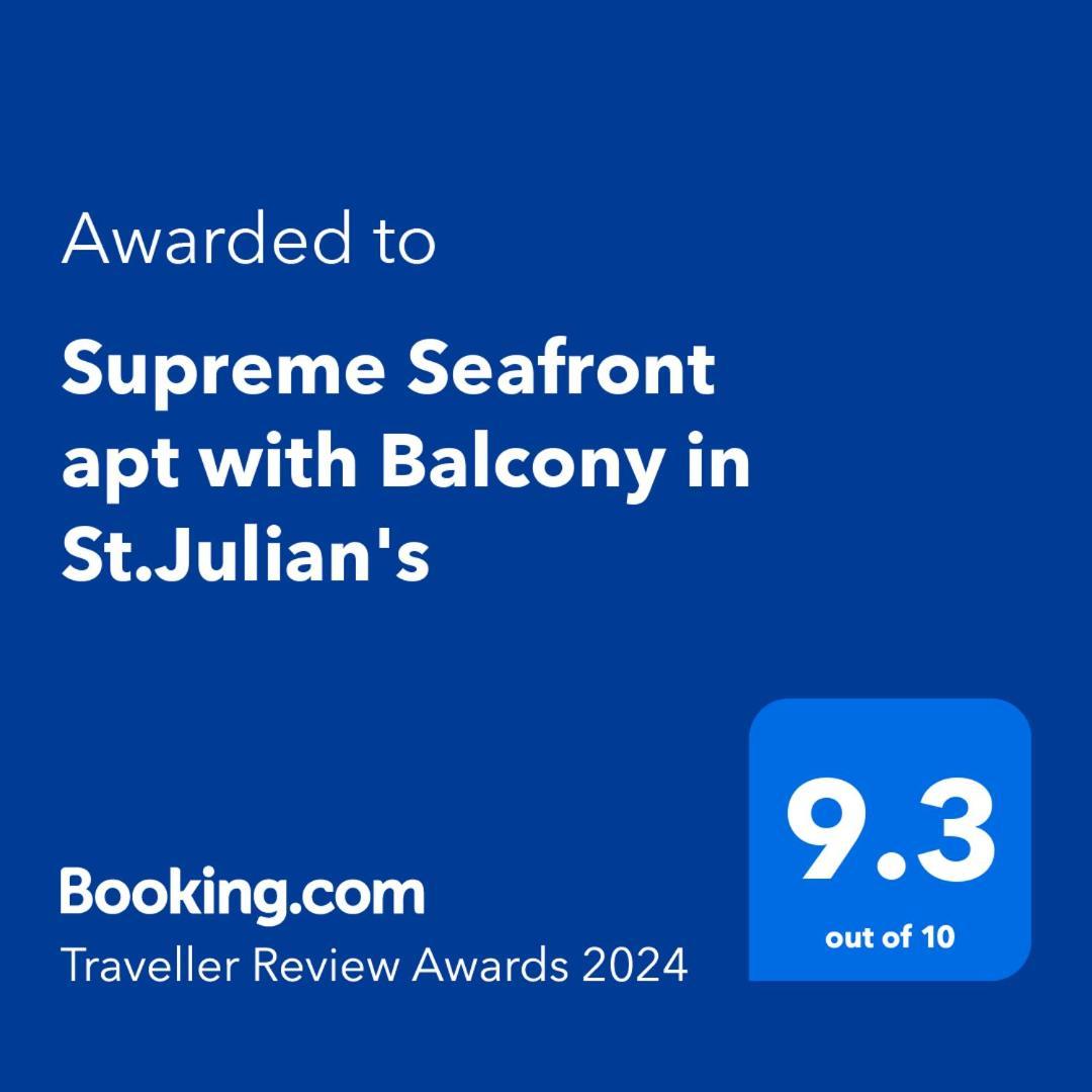 Supreme Seafront Apt With Balcony In St.Julian'S San Ġiljan Extérieur photo